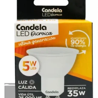 DICROICA LED 5W CALIDA CANDELA (6812)