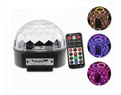 magick ball - media esfera con parlante y luces rgb con control