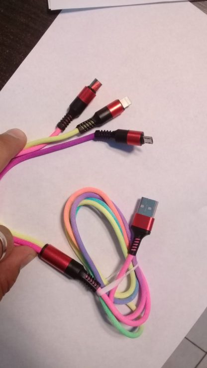 cable 3 en 1 arcoiris reforzado