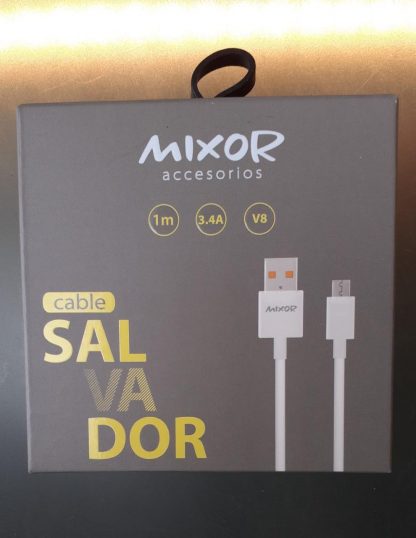cable mixor v8 SALVADOR 3,4 am cajita 1 m datos y carga
