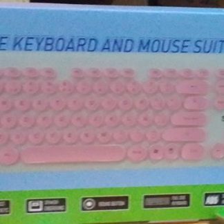 teclado y mouse con cable rosa diseño dn-dy01
