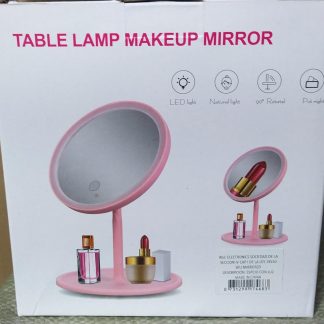 espejo para make up con luz led recargable (color blanco)
