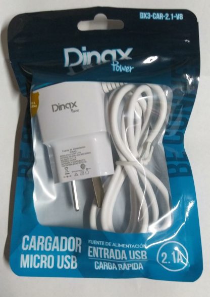 CARGADOR MICRO USB DINAX 2.1 AM EN BOLSITA