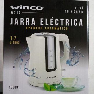 Pava Electrica Jarra Cafe Te Corte Automático Winco W715 1,7 Color Blanco