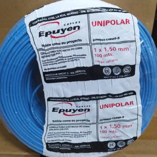 cable conductor unipolar cobre color azul 1,5 mm rollo por 100m epuyen