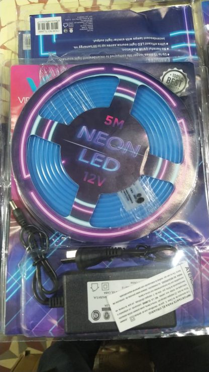 kit tira de led tipo neon 5 m azul