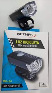 luz recargable de bicicleta delantera netmak nm-ld4